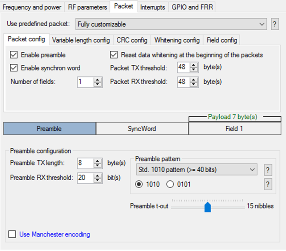 无线数传配置模式 7