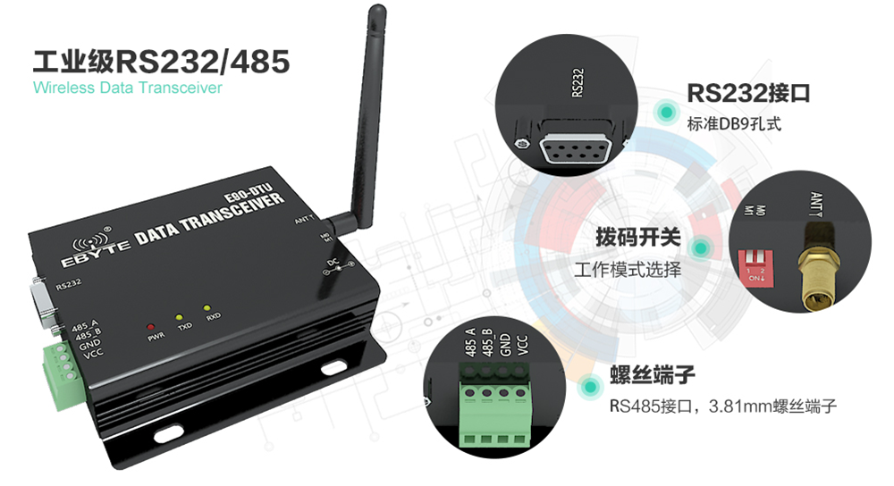 工业级rs232/rs485接口数传电台 1