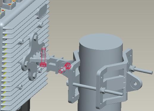 图一LoRaWAN网关的抱杆安装示意图 图一LoRaWAN网关的抱杆安装示意图