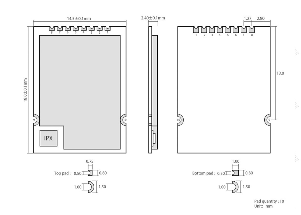 CH-E01-2G4M27SX引脚定义 CH-E01-2G4M27SX引脚定义