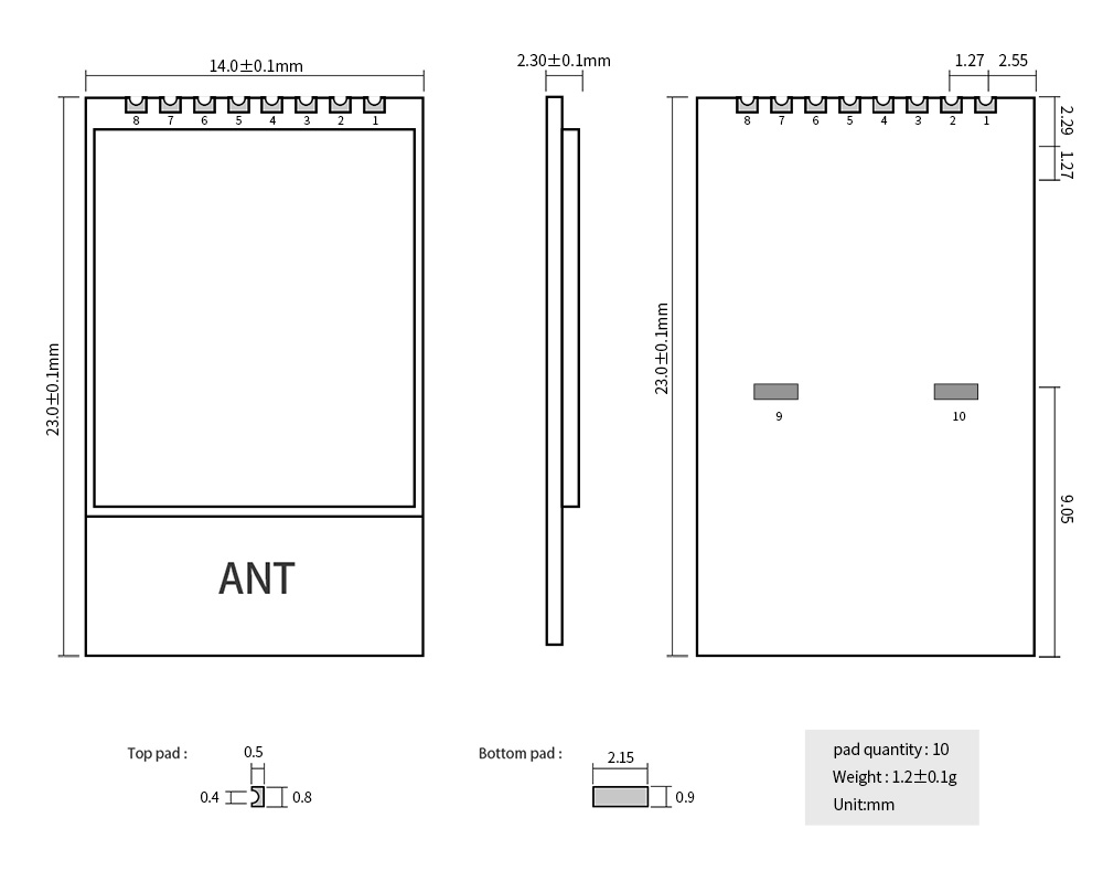 CH-E01-2G4M27S-引脚图 CH-E01-2G4M27S-引脚图