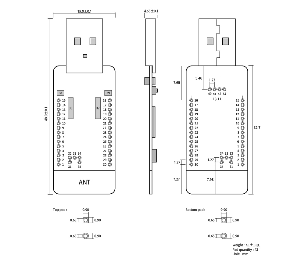 CH-E104-BT5040U引脚定义 CH-E104-BT5040U引脚定义