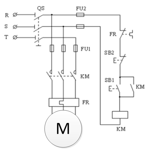 电机自锁电路图 电机自锁电路图