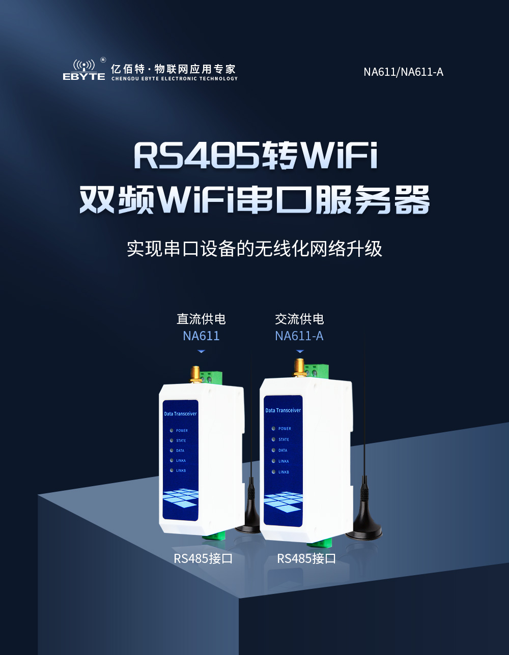双频WiFi串口服务器rs485接口通信 WiFi串口服务器01