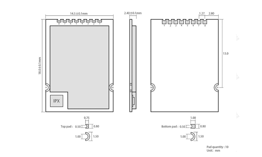 SPI贴片型无线模块引脚 SPI贴片型无线模块引脚