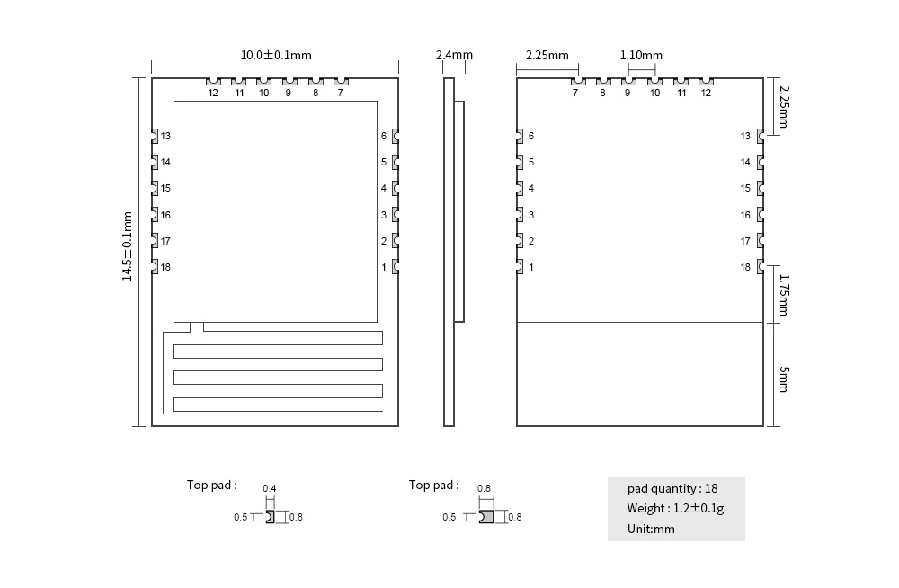 蓝牙模块引脚图 蓝牙模块