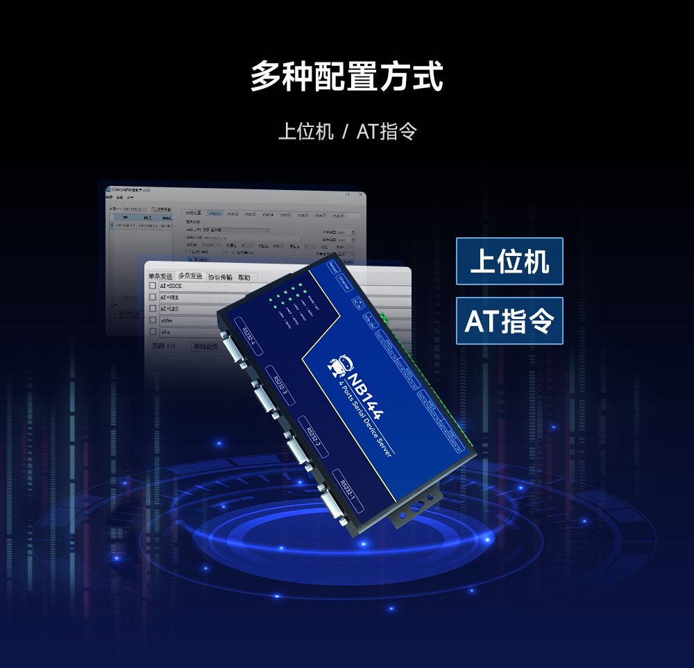 11工业级4路串口服务器 11工业级4路串口服务器