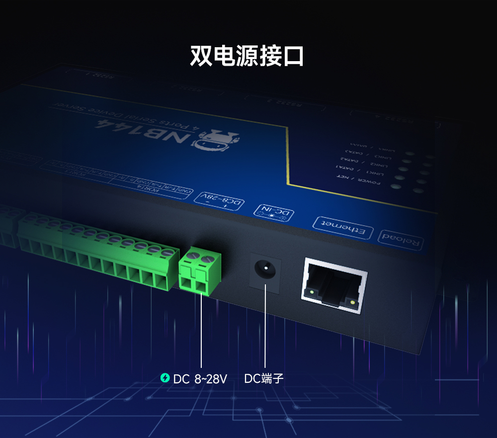14工业级4路串口服务器 14工业级4路串口服务器