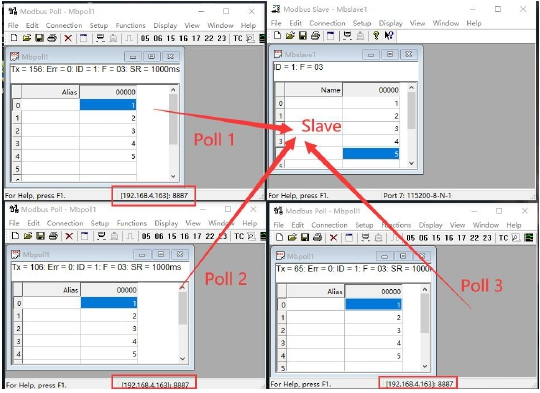 8串口服务器多主机配置