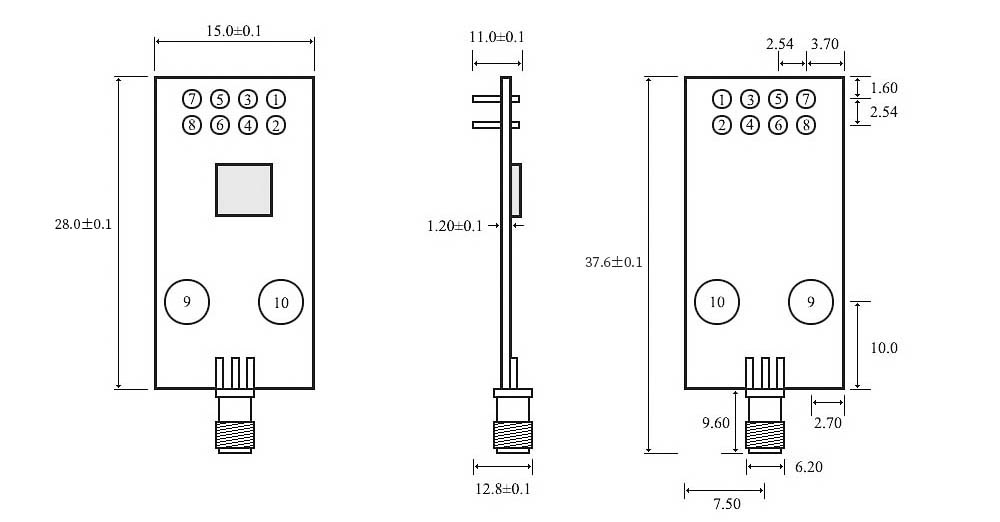 E07-M1101D-SMA引脚定义 E07-M1101D-SMA引脚定义