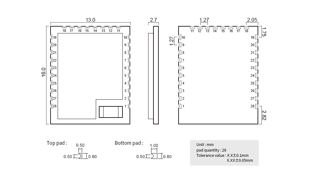 E103-W12C引脚图 E103-W12C引脚图