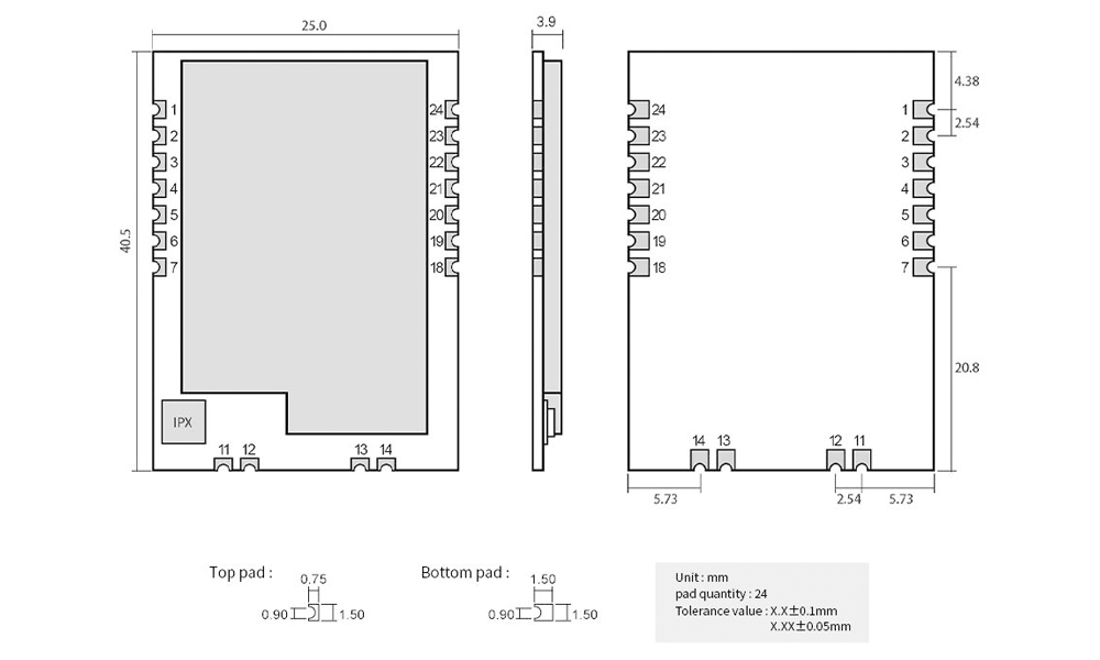 E610-900T30S无线连传模块引脚 E610-900T30S无线连传模块引脚