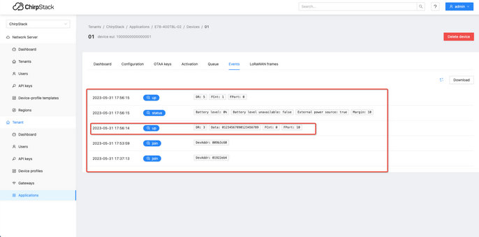 11lorawan节点模块接入ChirpStack服务器 11lorawan节点模块接入ChirpStack服务器