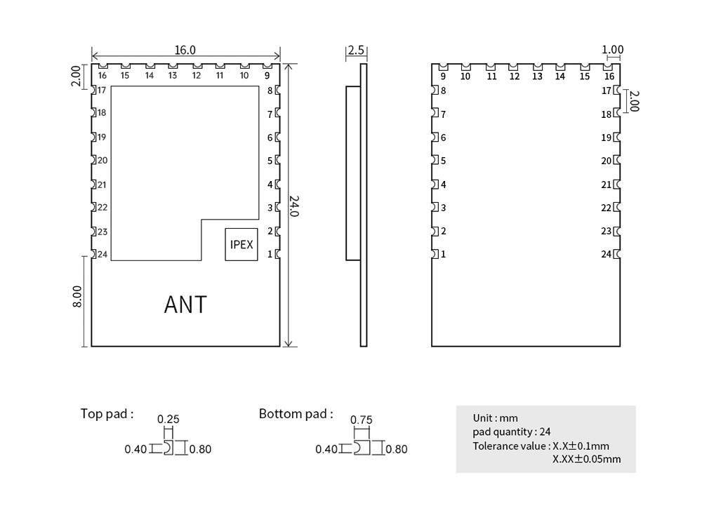 E103-w11引脚WiFi模块 E103-w11引脚WiFi模块