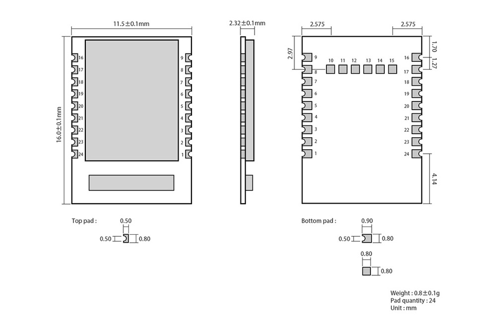主从一体蓝牙模块引脚 主从一体蓝牙模块引脚