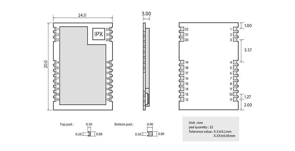E29-400M22S无线模块引脚定义 E29-400M22S无线模块引脚定义
