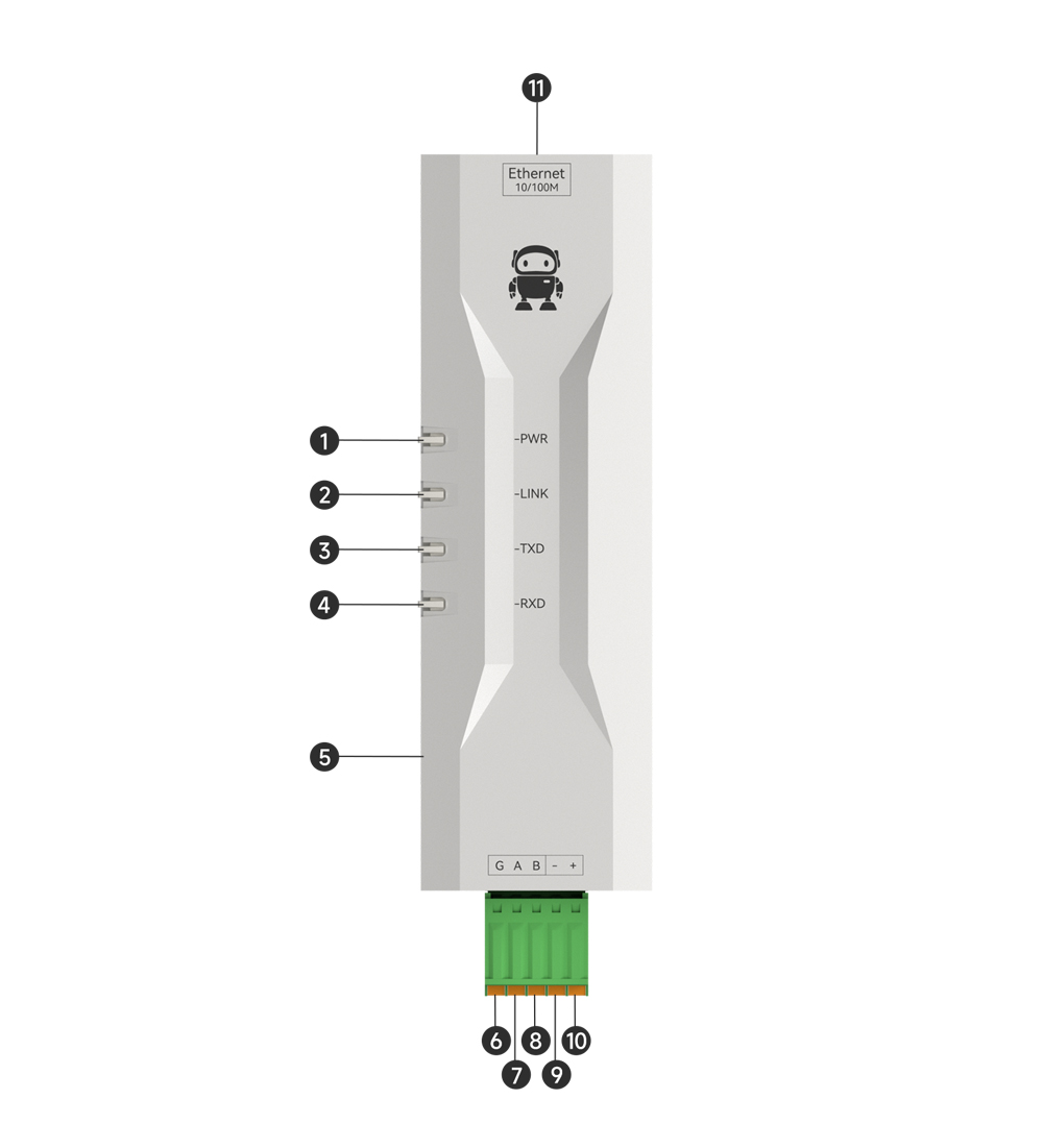 引脚定义 NE2-D11 单串口服务器 引脚定义 NE2-D11 单串口服务器