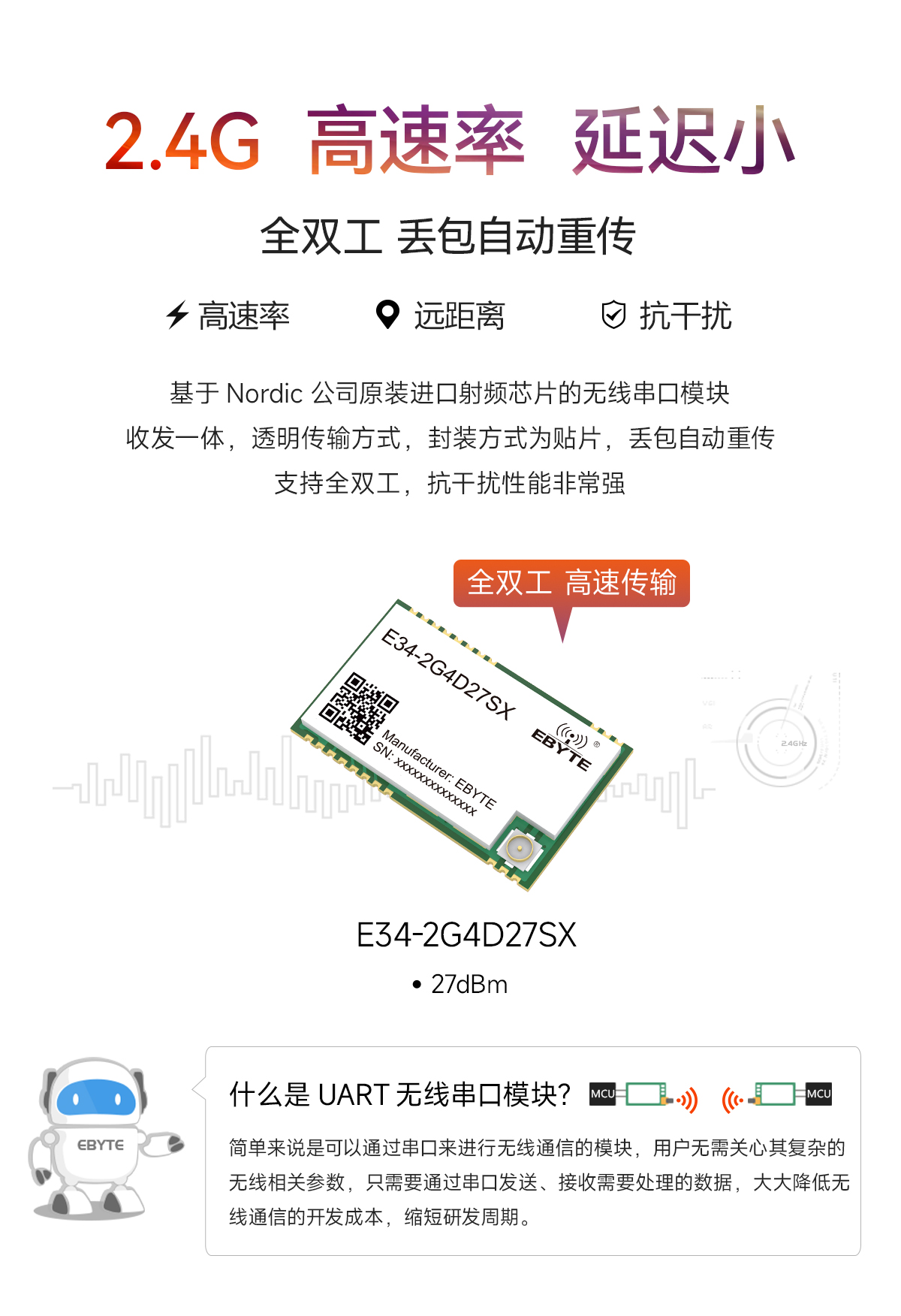 E34-2G4D27SX全双工高速透传模块 (1)