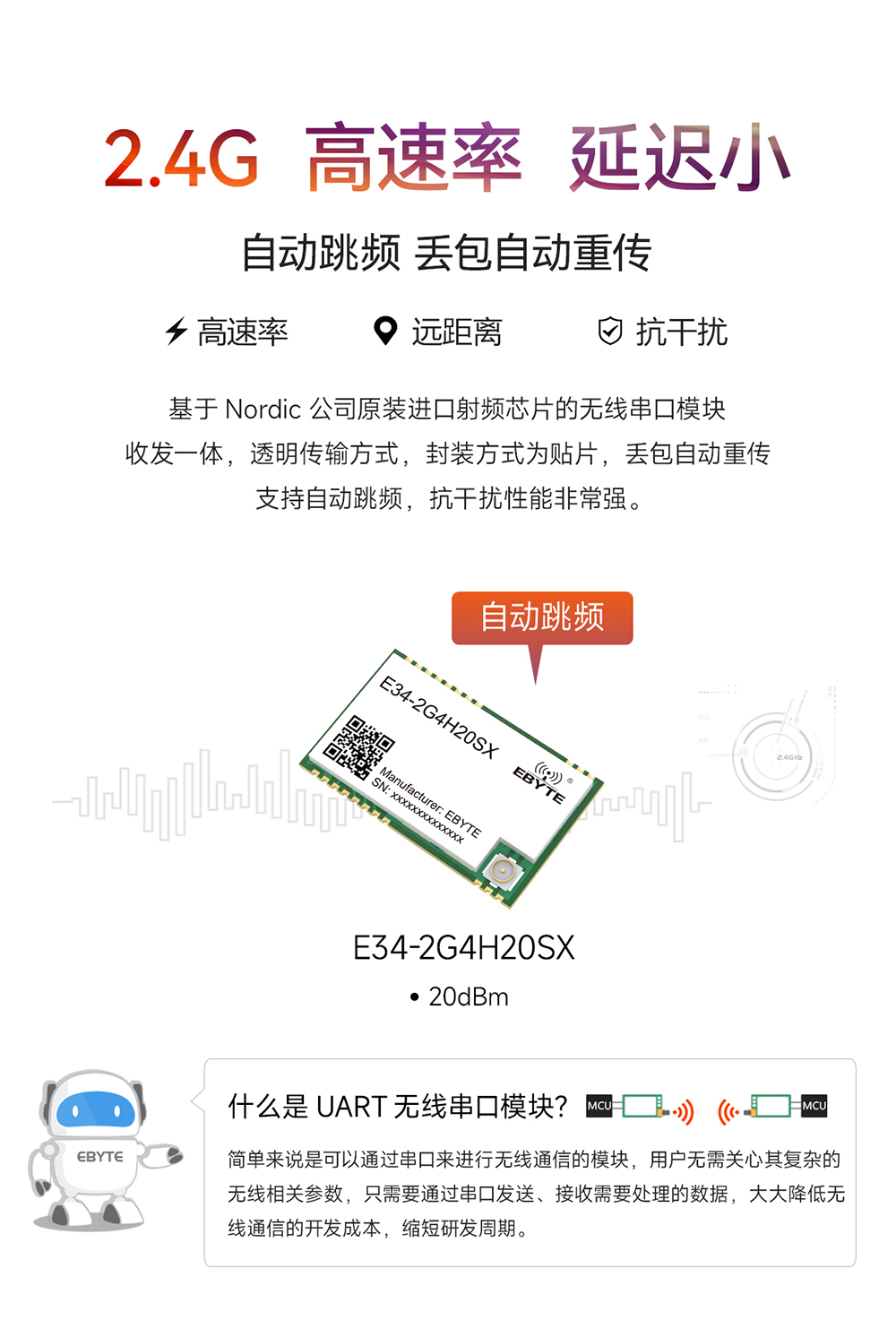 E34-2G4H20SX 自动跳频无线模块 (1)