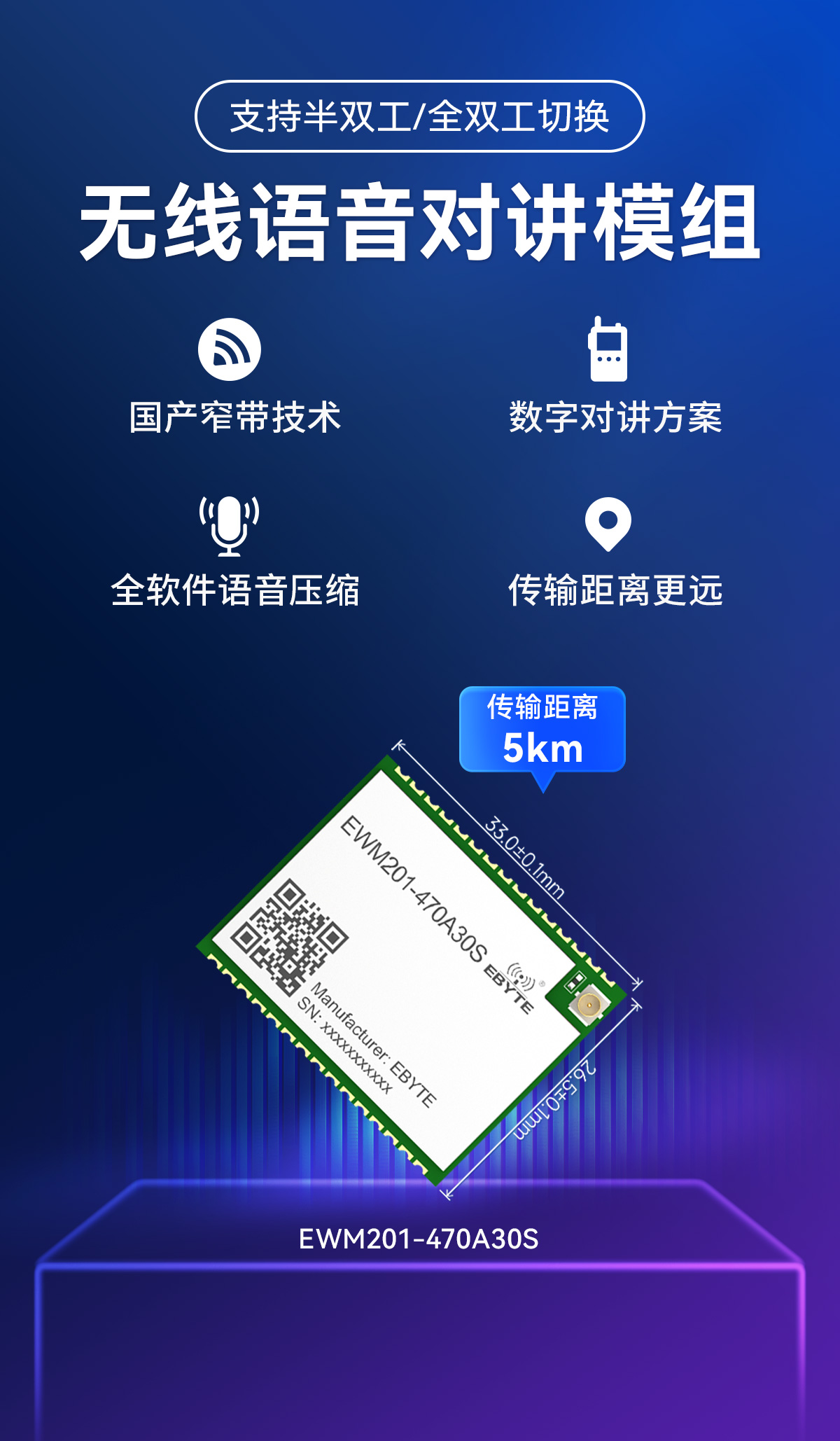 EWM201-470A30S 无线音频对讲模块详情 (1)