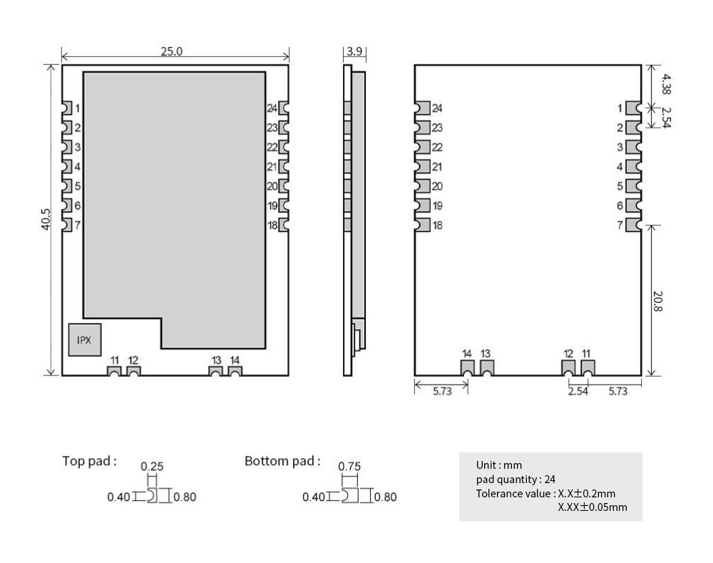 引脚定义 E290-400T30S 