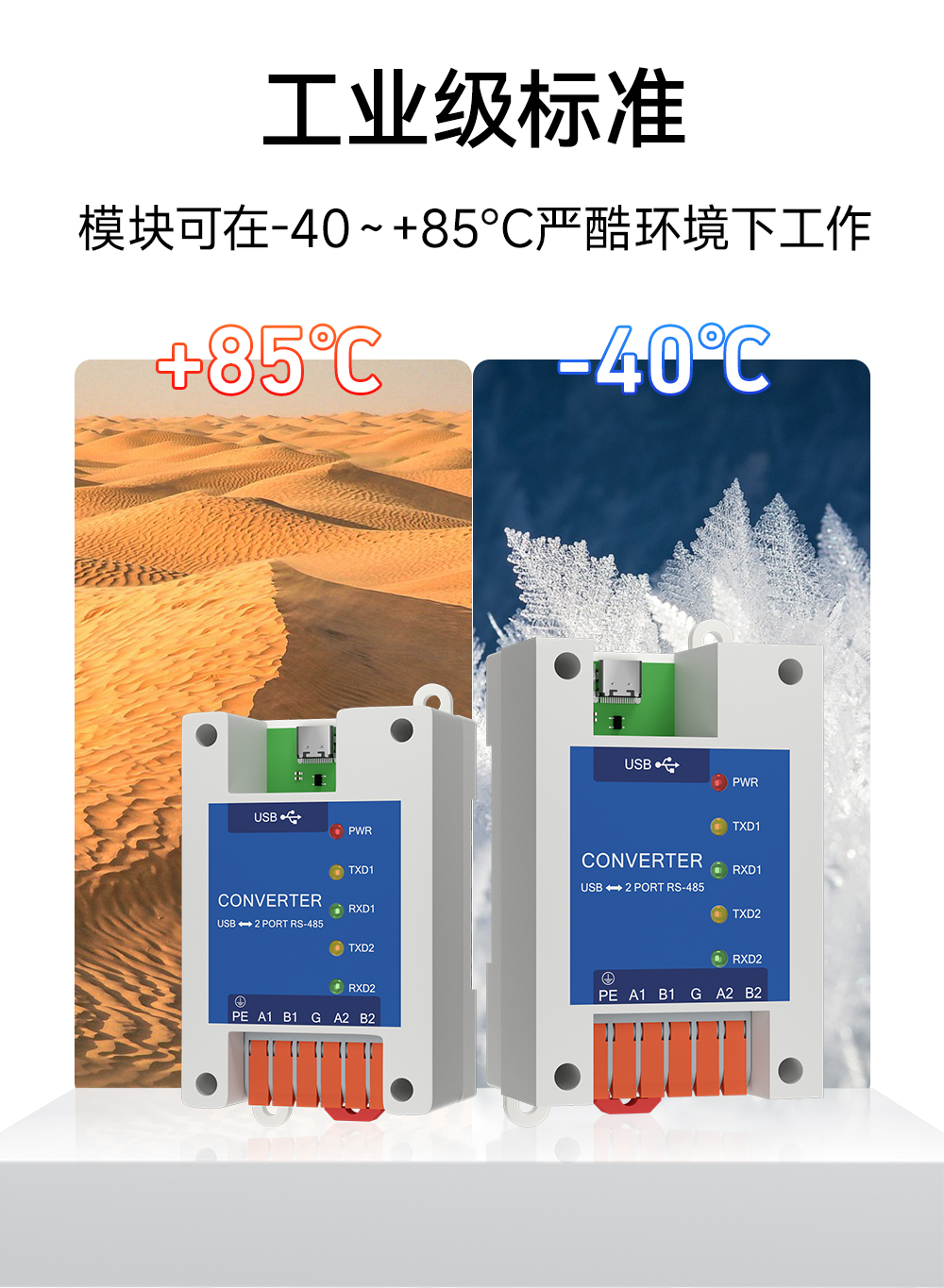 E810-U21S 非隔离2路USB转RS485转换模块 (10)