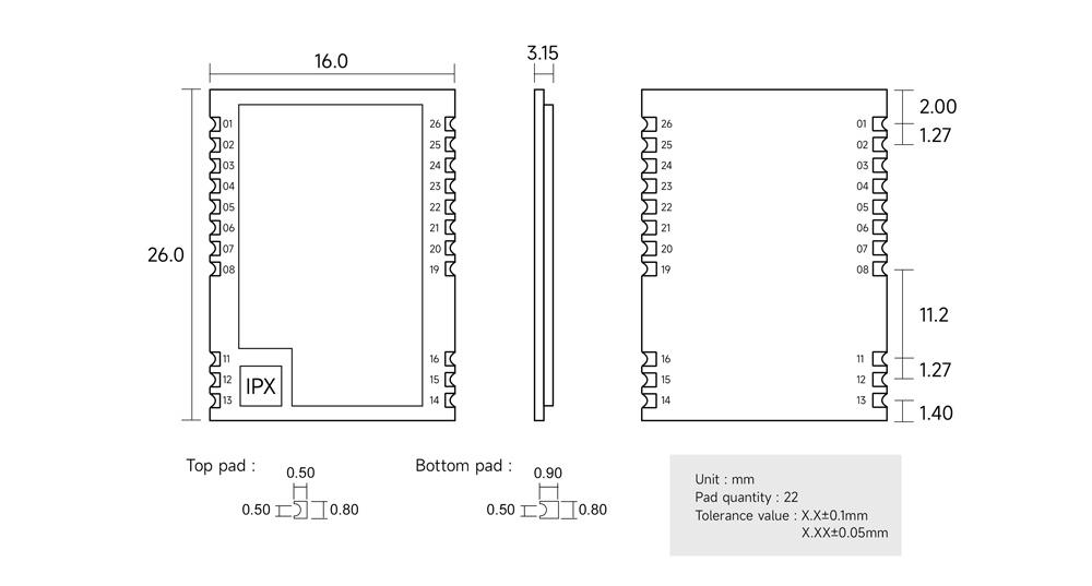 引脚-E28-2G4T20SX 无线串口模块 引脚-E28-2G4T20SX 无线串口模块