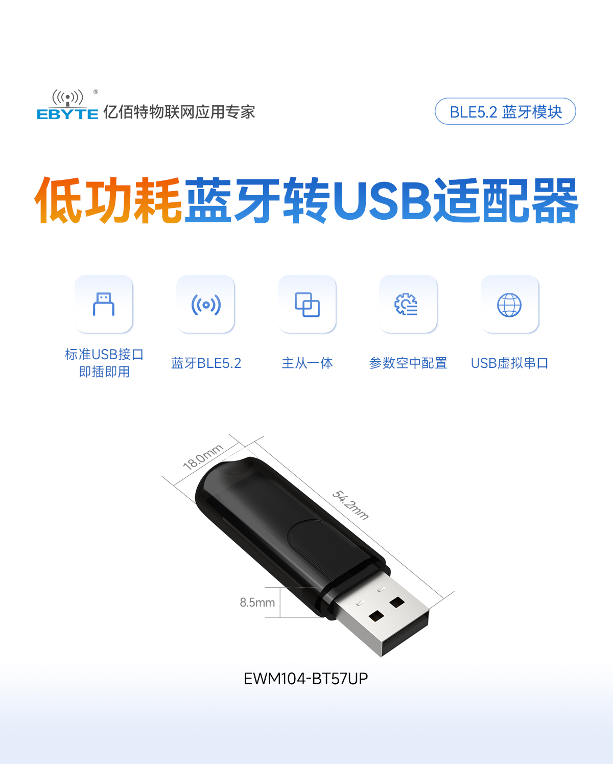 EWM104-BT57UP 蓝牙转USB适配器 (1)
