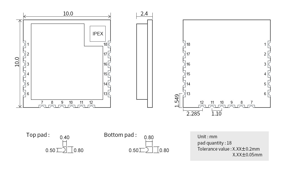 引脚定义 EWM104-BT09SX