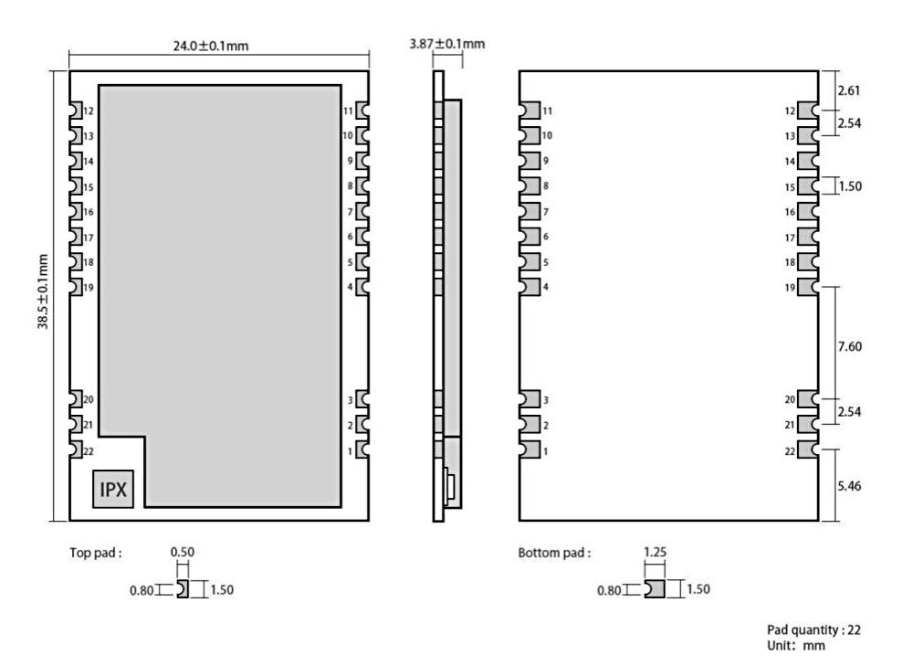引脚定义 E220-400M33S LLCC68方案 lora模块 引脚定义 E220-400M33S LLCC68方案 lora模块