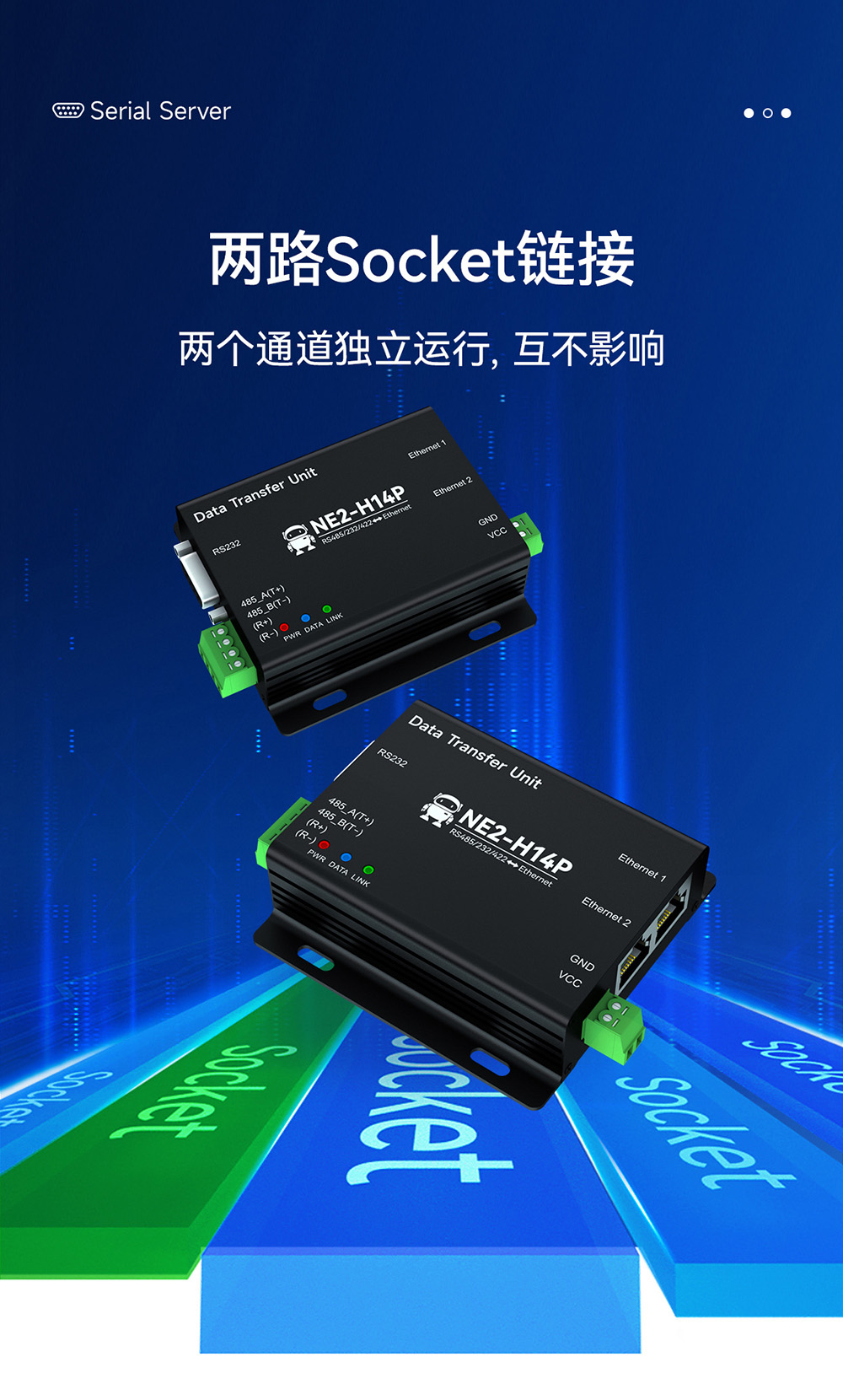 NE2-H14P 2路串口转以太网串口服务器 (15) NE2-H14P 2路串口转以太网串口服务器 (15)