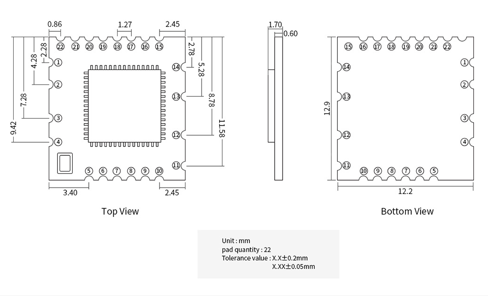 引脚定义 E103-RTL8811CU 引脚定义 E103-RTL8811CU