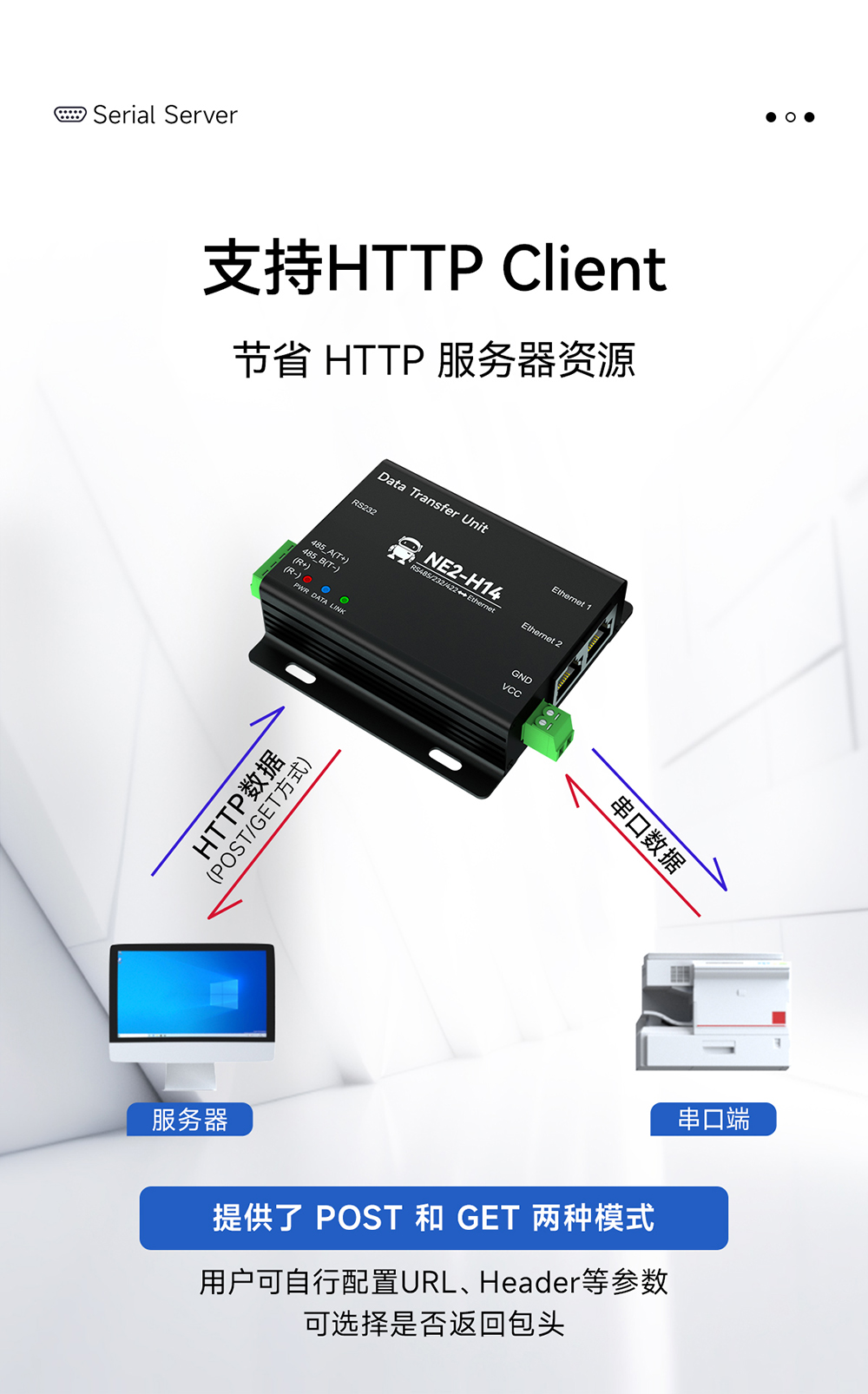 NE2-H14 2路串口转以太网串口服务器 (14) NE2-H14 2路串口转以太网串口服务器 (14)
