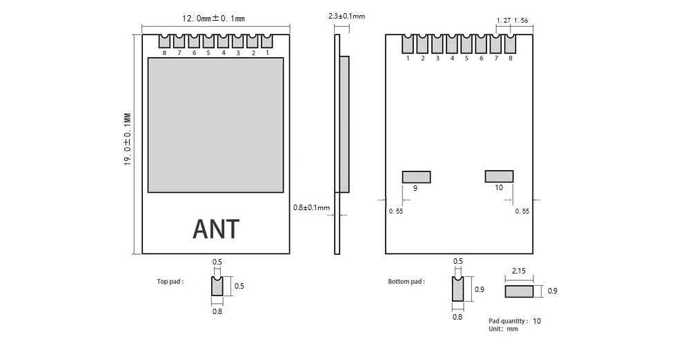 引脚定义 E01C-2G4M01S1B 引脚定义 E01C-2G4M01S1B