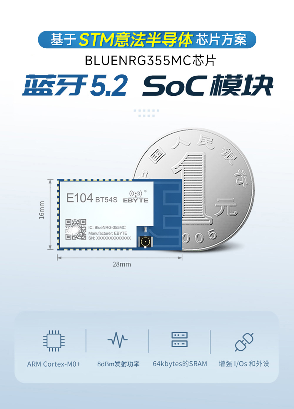 E104-BT54S BLE5.2 soc蓝牙模块