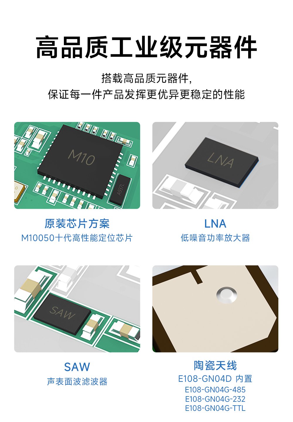 E108-GN04G-TTL 高精度卫星定位模组工业级品质