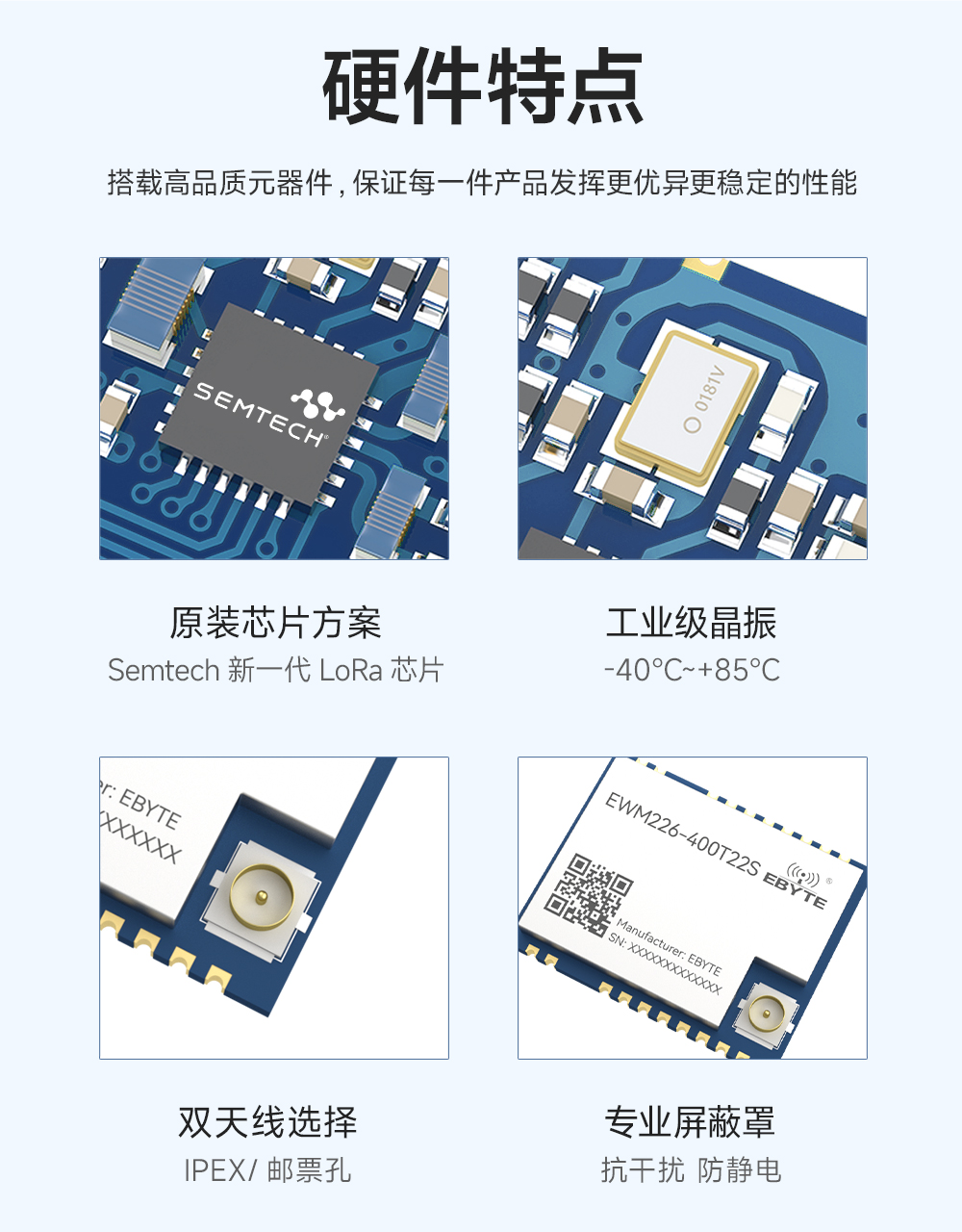 EWM226-400T22S 割草机LoRa无线数传模块 (8)