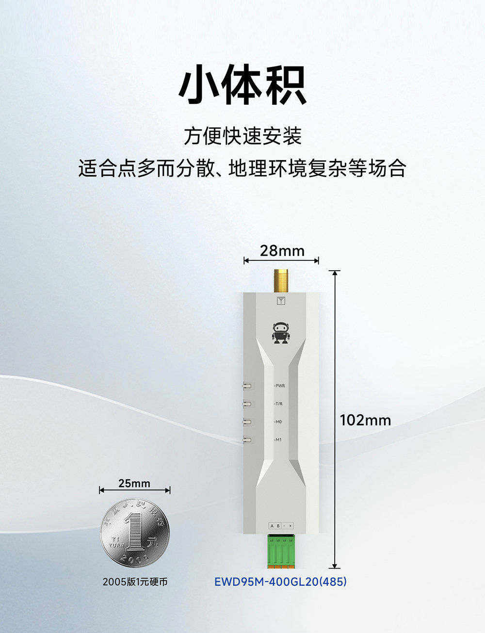 EWD95M-400GL20(494) 微型国产LoRa数传电台 EWD95M-400GL20(494) 微型国产LoRa数传电台