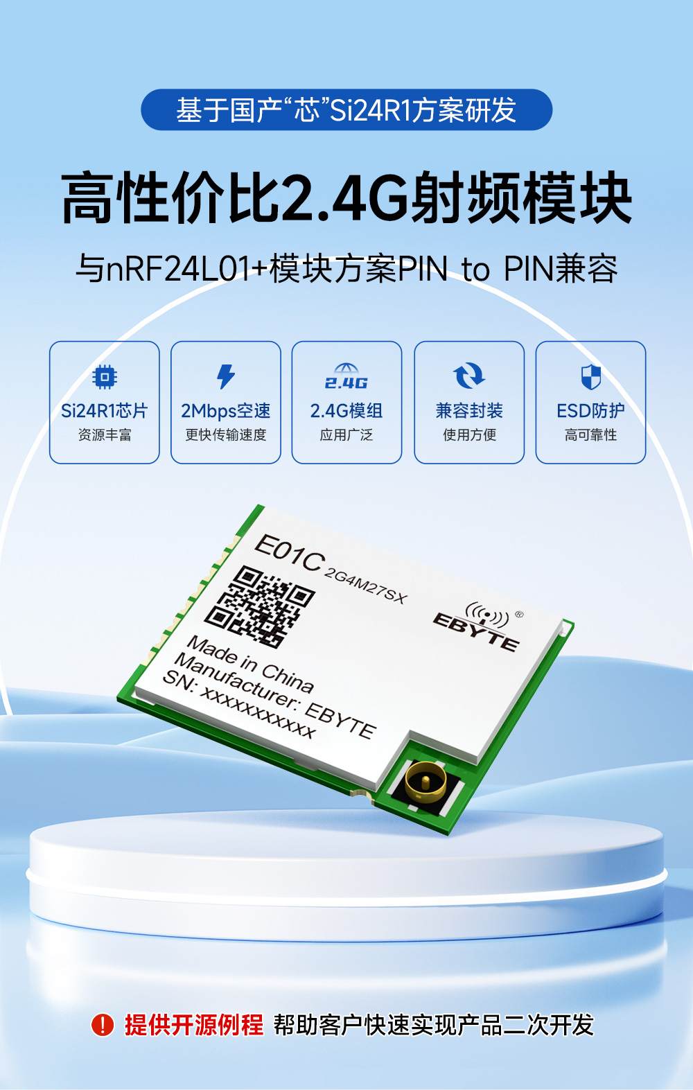 E01C-2G4M27SX 高性能无线模块 (1)