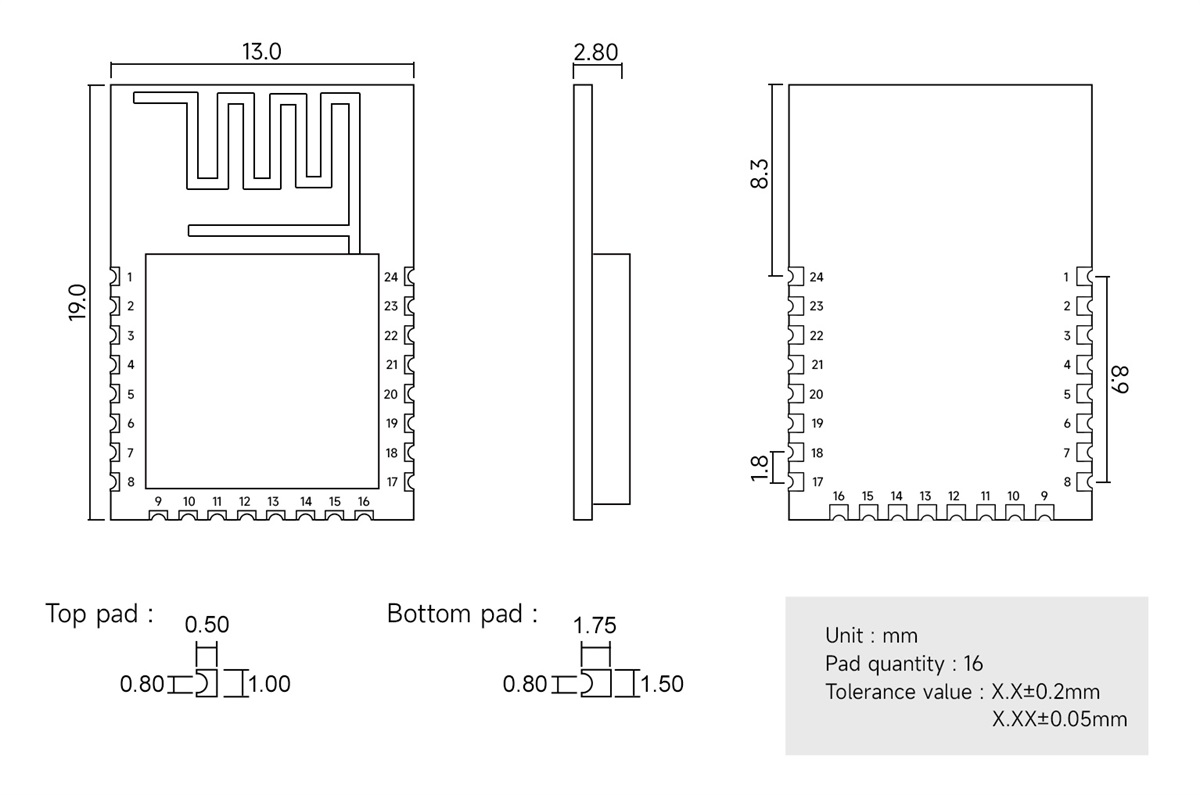 引脚定义 EWM104-BT60SP3 引脚定义 EWM104-BT60SP3