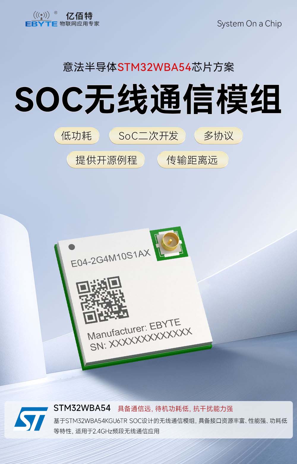 E04-2G4M10S1AX SoC无线硬件模组 (1)