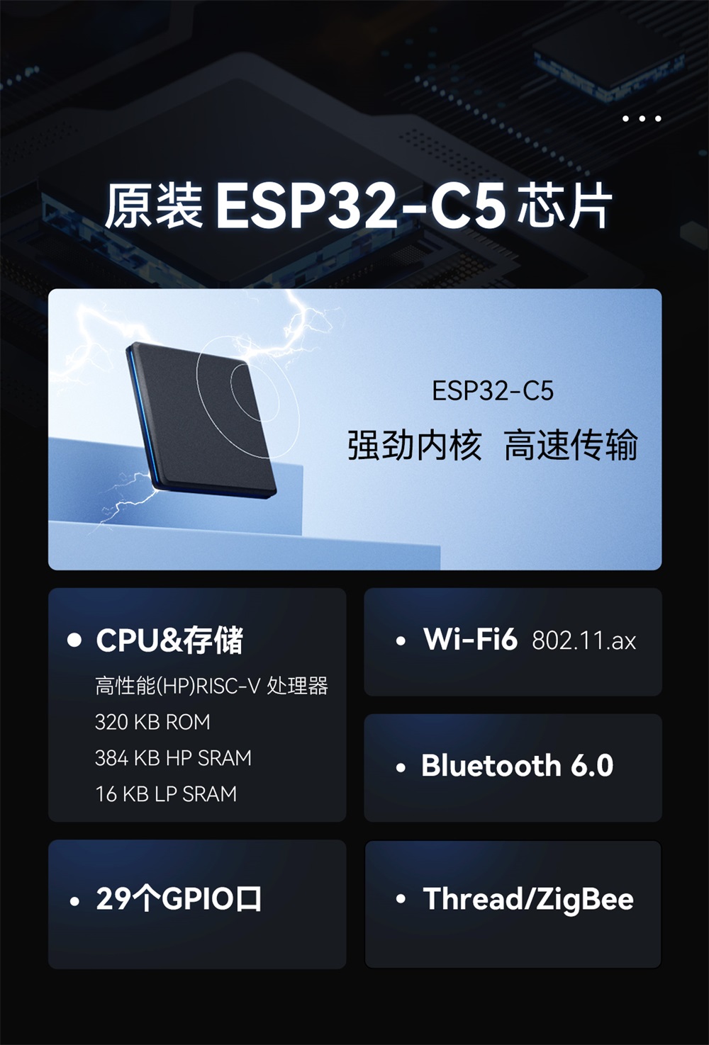 E101-C5WN8-PS 高性能双频WiFi模组 (4)