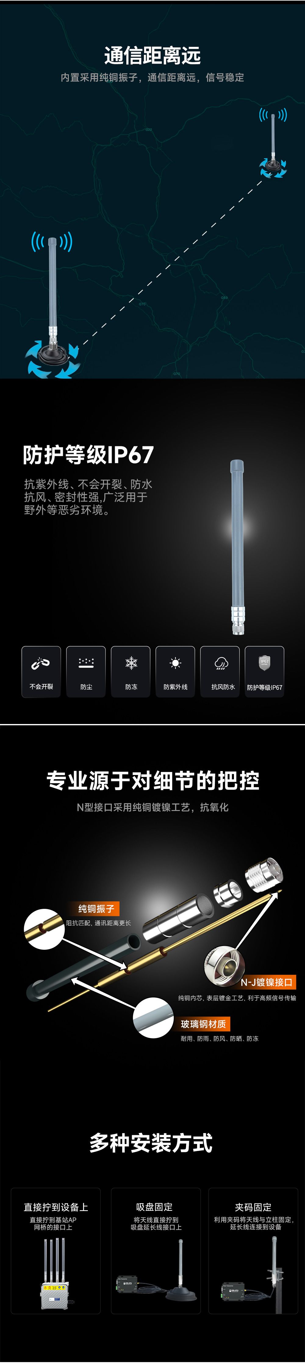 470频段全向玻璃钢天线 (4) 470频段全向玻璃钢天线 (4)