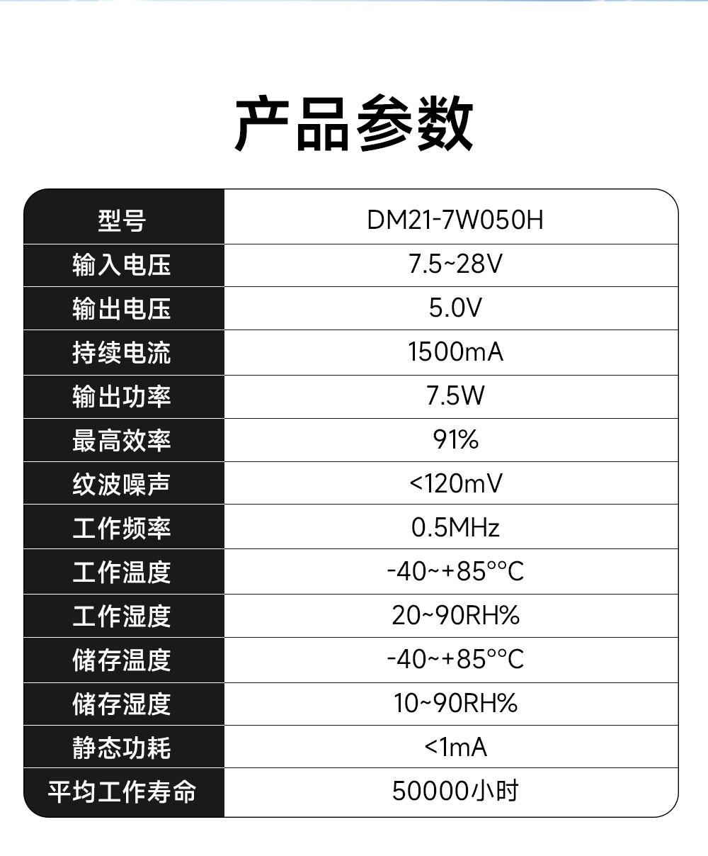 DM21-7W050H DC-DC降压电源模块 (2)