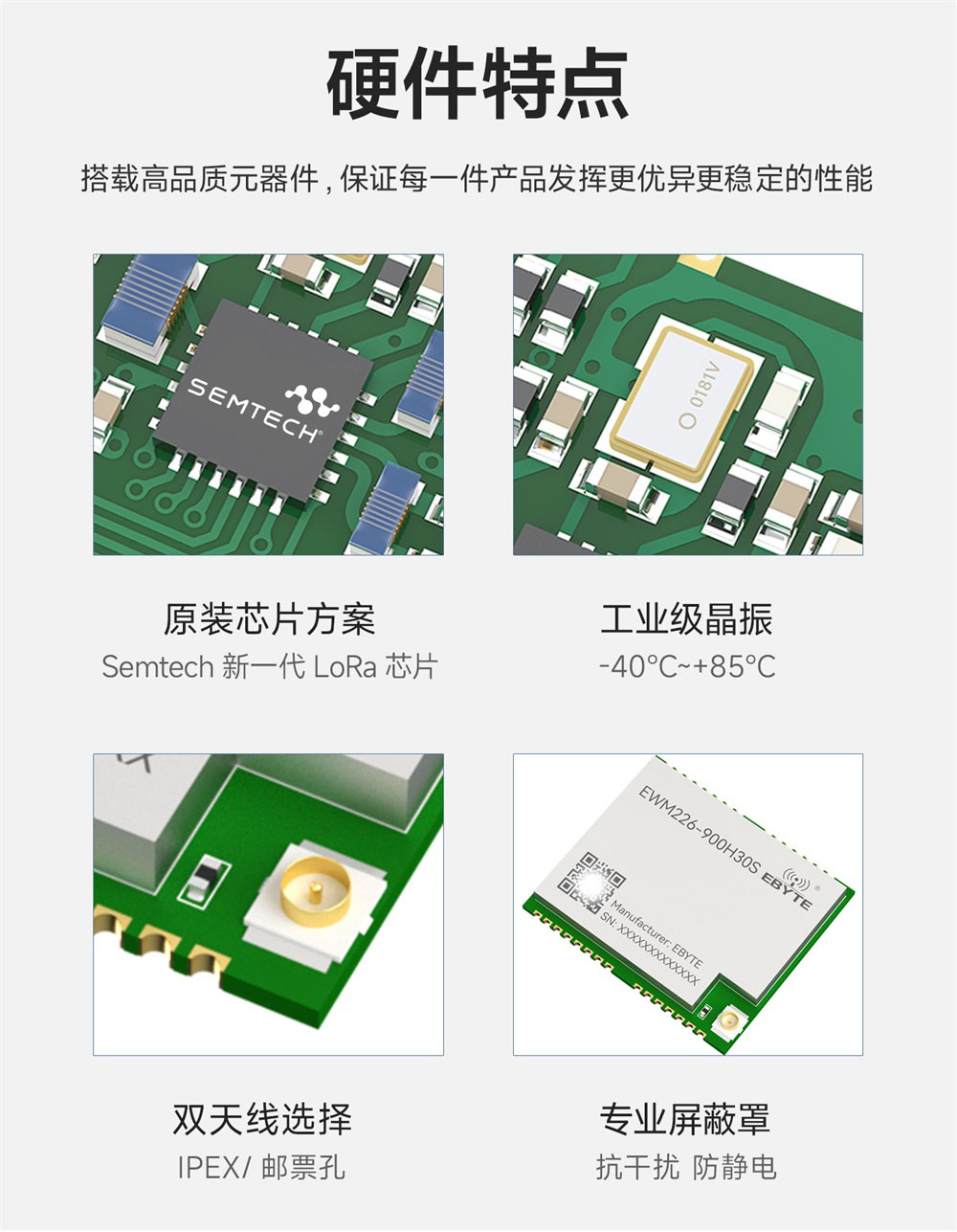 EWM226-900H30S 割草机LoRa无线模块 (9)