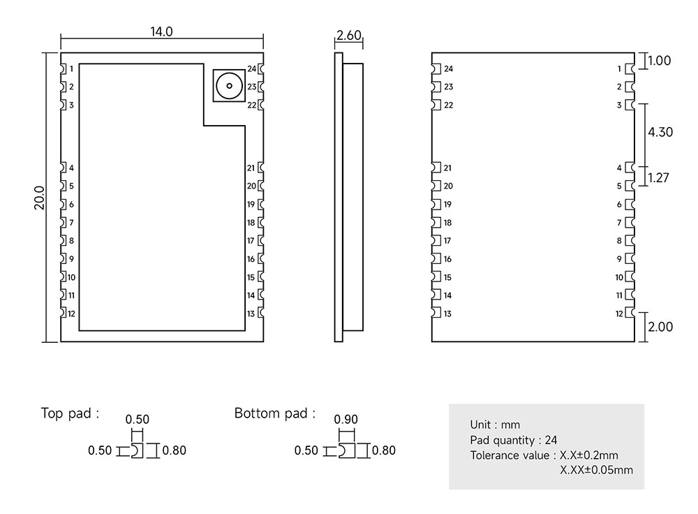 小尺寸LoRa无线模块 小尺寸LoRa无线模块