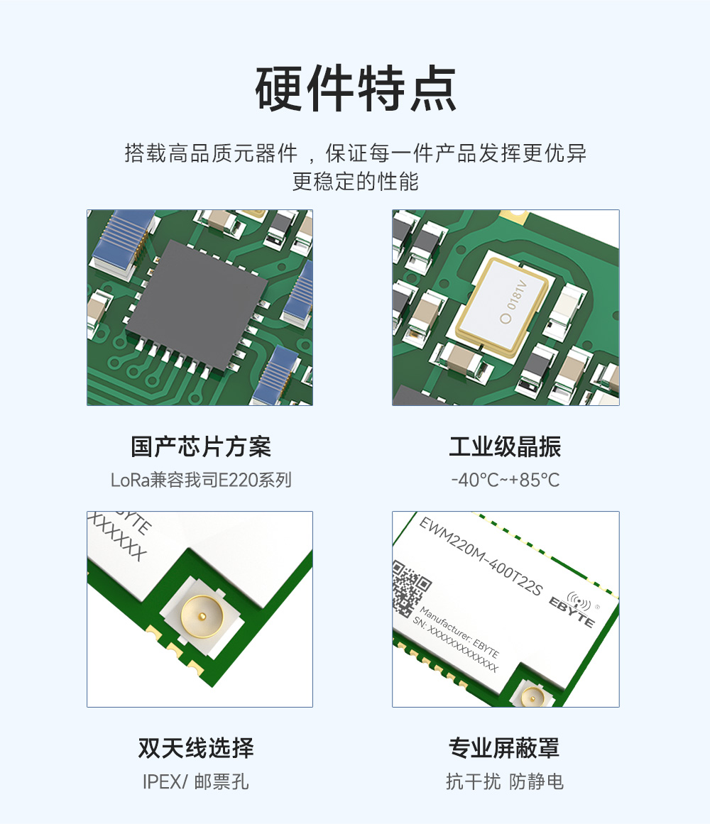 EWM220M-400T22S 小尺寸LoRa无线串口模块 (11)