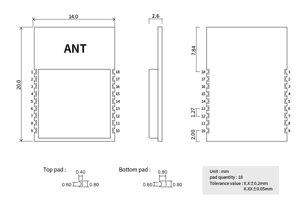引脚 EWM181-Z12SP(C) 引脚 EWM181-Z12SP(C)