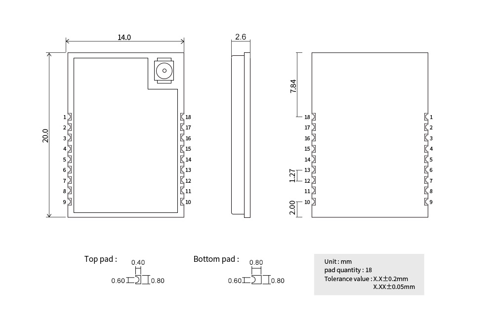 引脚 EWM181-Z12SX(R) 引脚 EWM181-Z12SX(R)