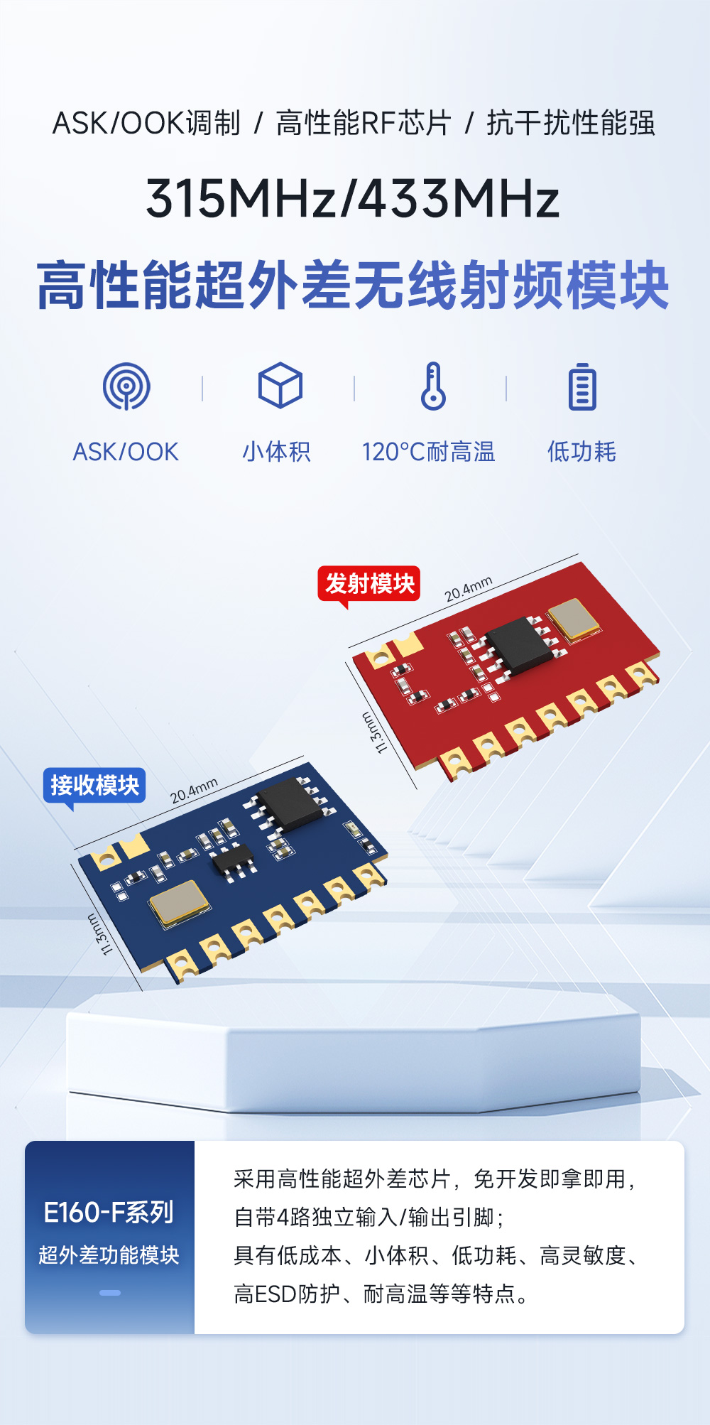 高性能超外差无线射频模块 (1)